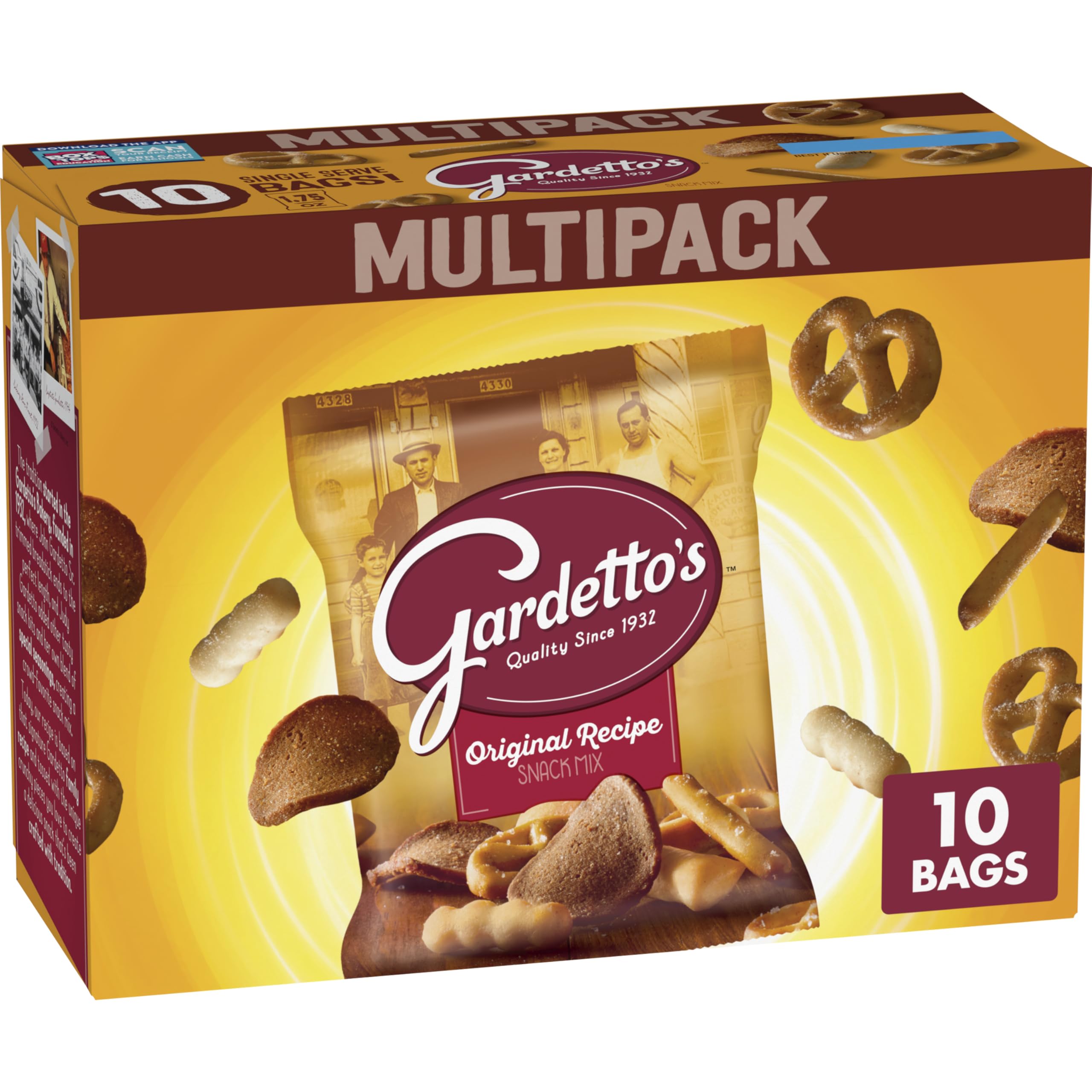 Gardetto's Snack Mix, Original Recipe, Single Serve Bags Multipack, 10 Ct, 17.5 oz