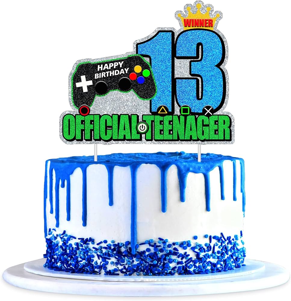 Buy 1Pcs Video Game 13th Official Teenager Cake Topper - 13 Years ...