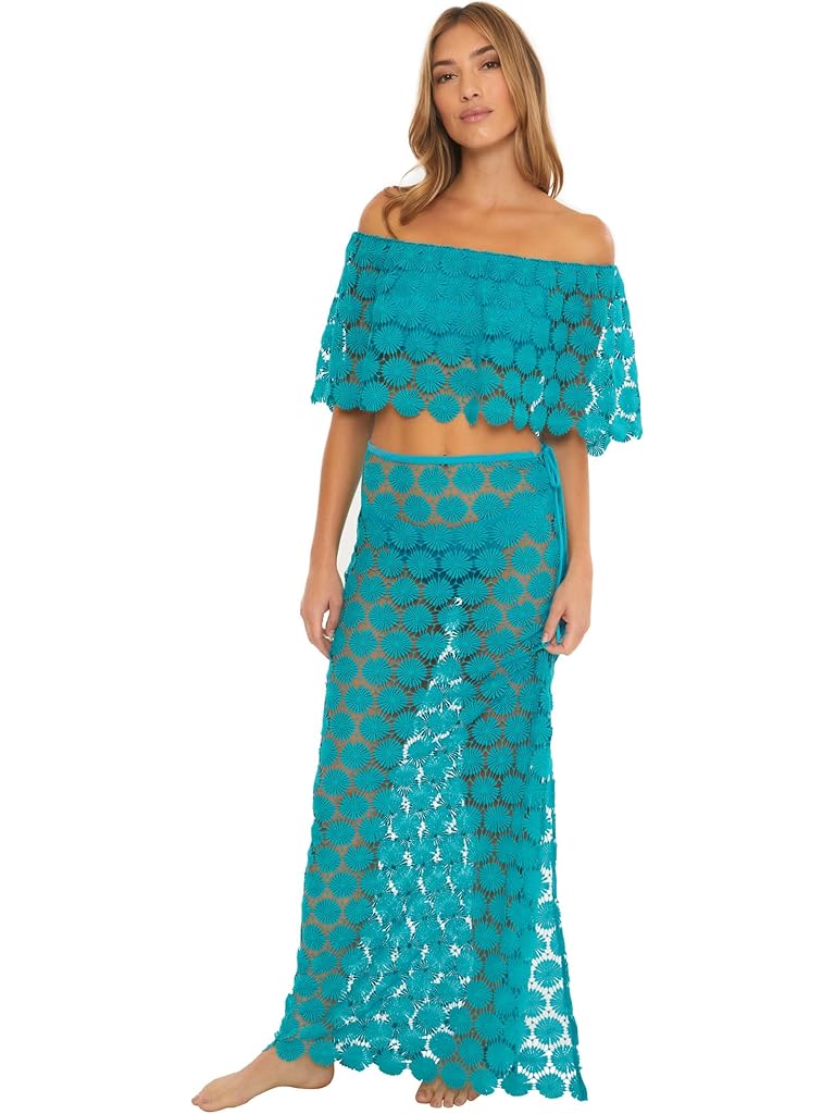 Trina Turk Bardot Lace-Up Maxi Skirt