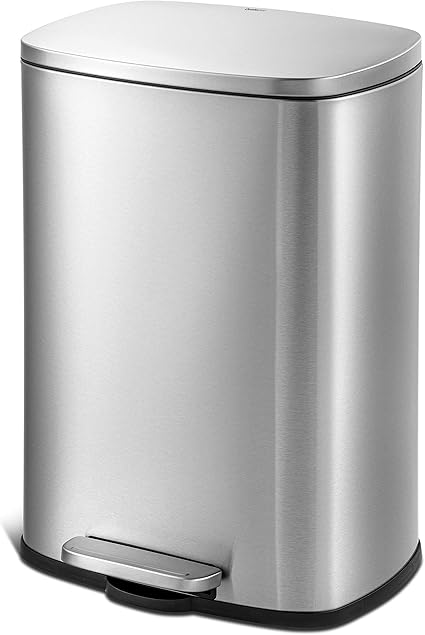 Amazon.com: Qualiazero 50l 13gal Heavy Duty Hands-free Stainless Steel 