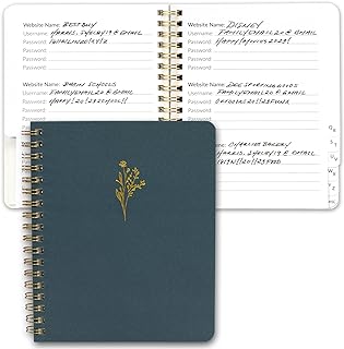 Beautiful Password Book with Alphabetical Tabs - Perfect Pocket Size Password Keeper for Seniors