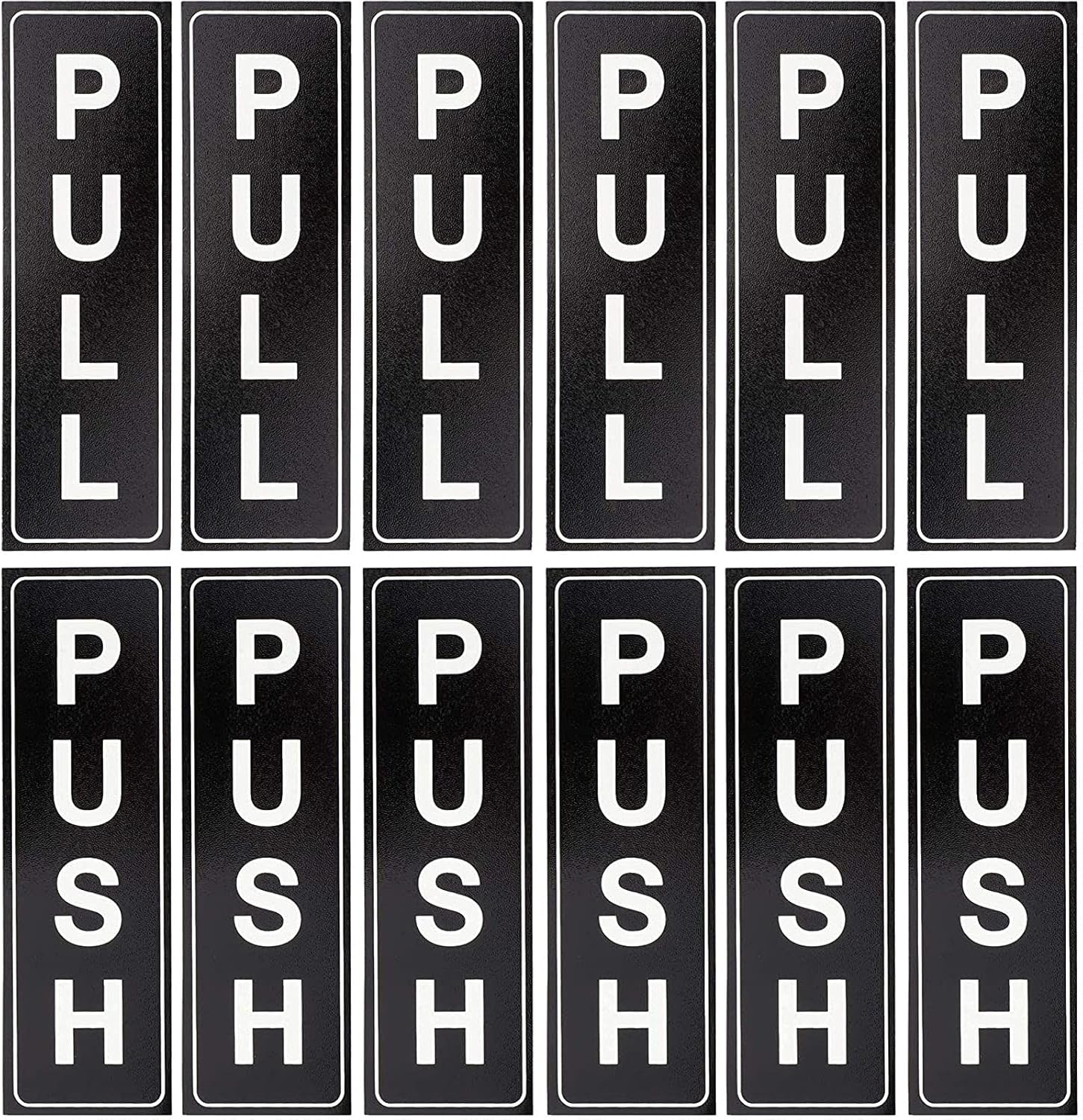 Amazon.com: Juvale Push Pull Vertical Aluminum Sign (12 Pack) : Office ...