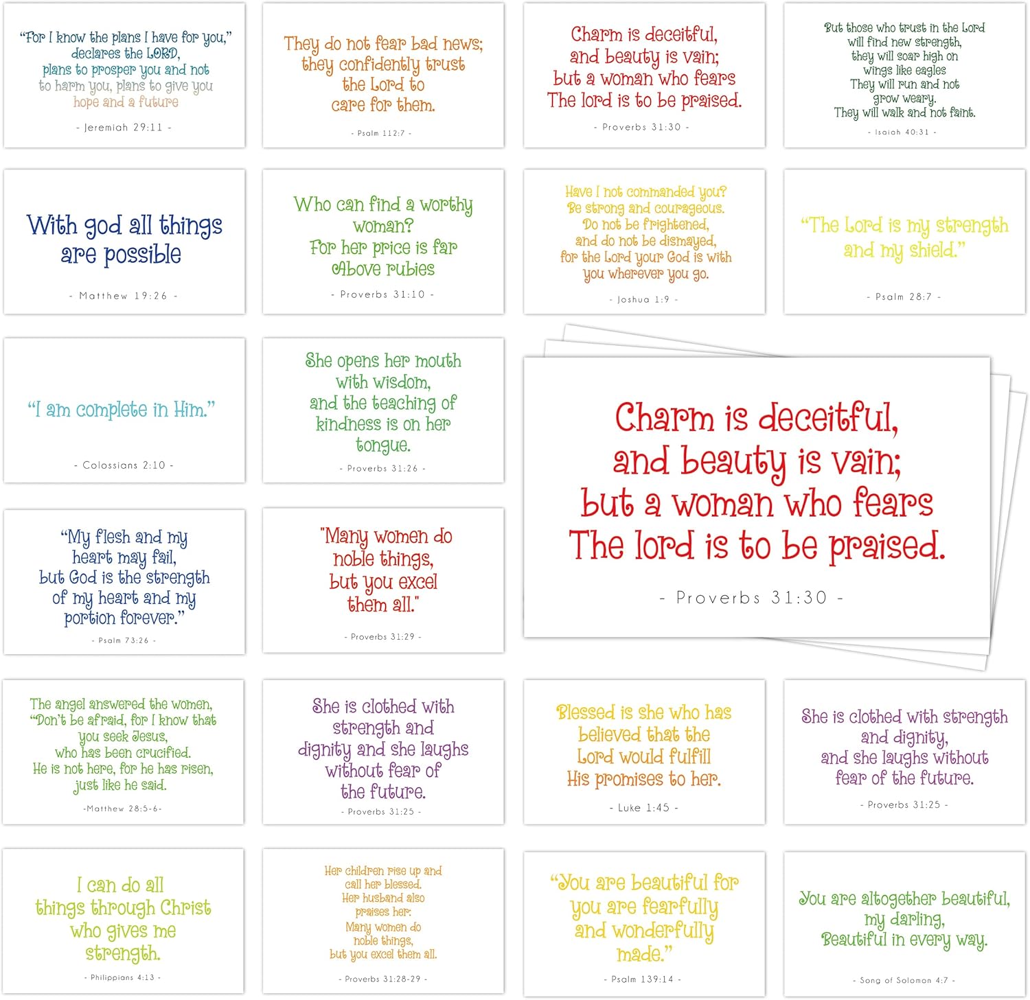 Amazon.com : 60 Mini Prayer Cards for Women with Inspirational Assorted ... image.