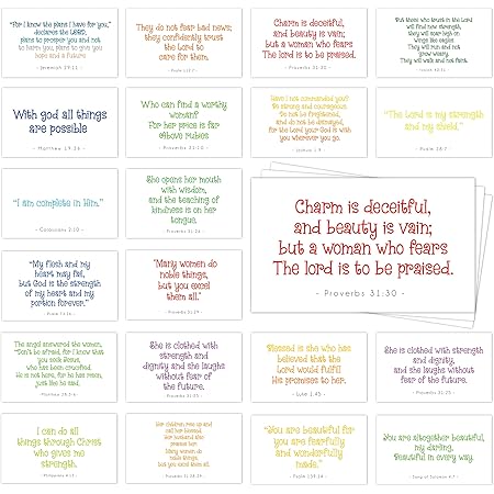 Amazon.com : 60 Mini Prayer Cards for Women with Inspirational Assorted ...