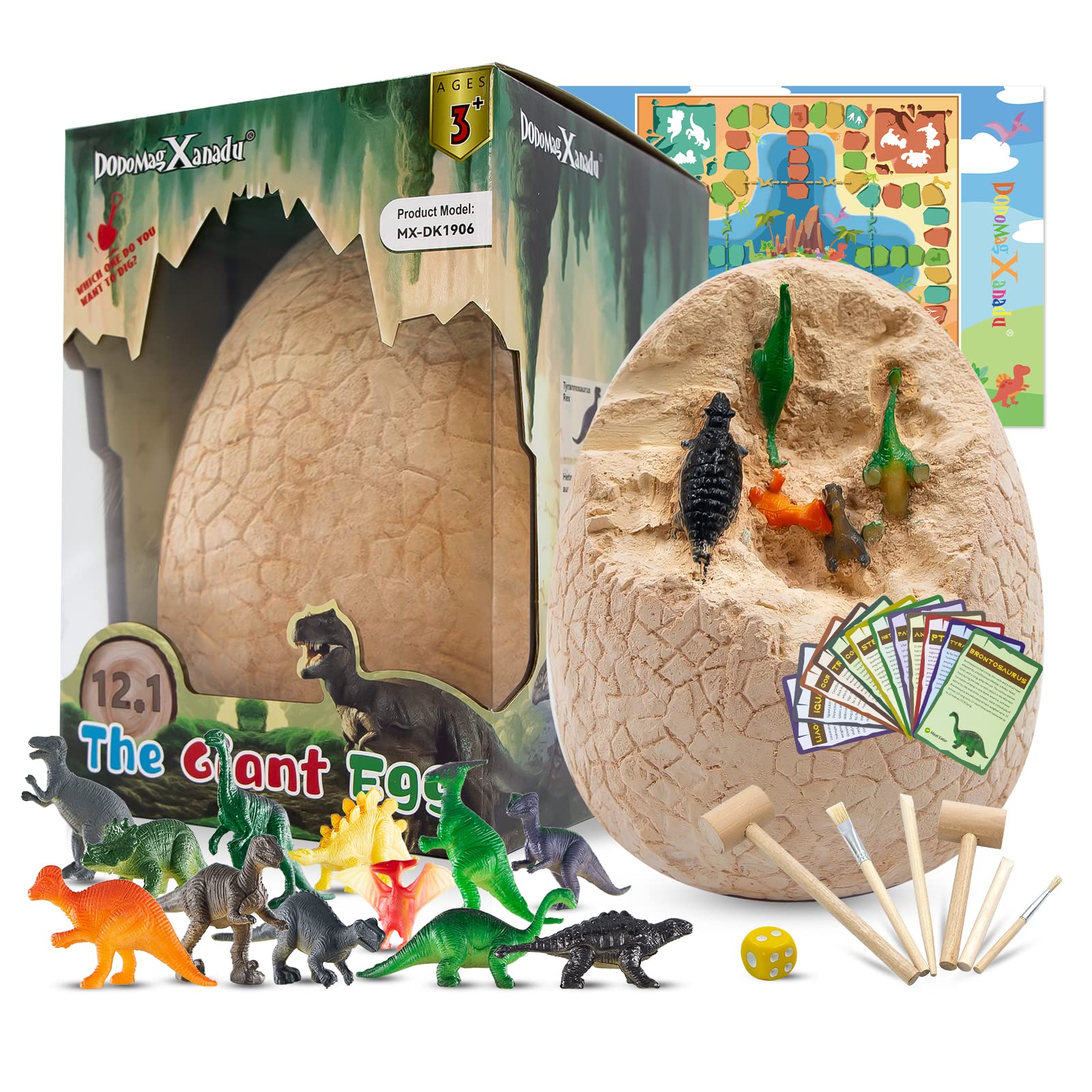 Buy DoDoMagxanaduDinosaur Egg Excavation Kit, Dinosaur Toys for Boys ...