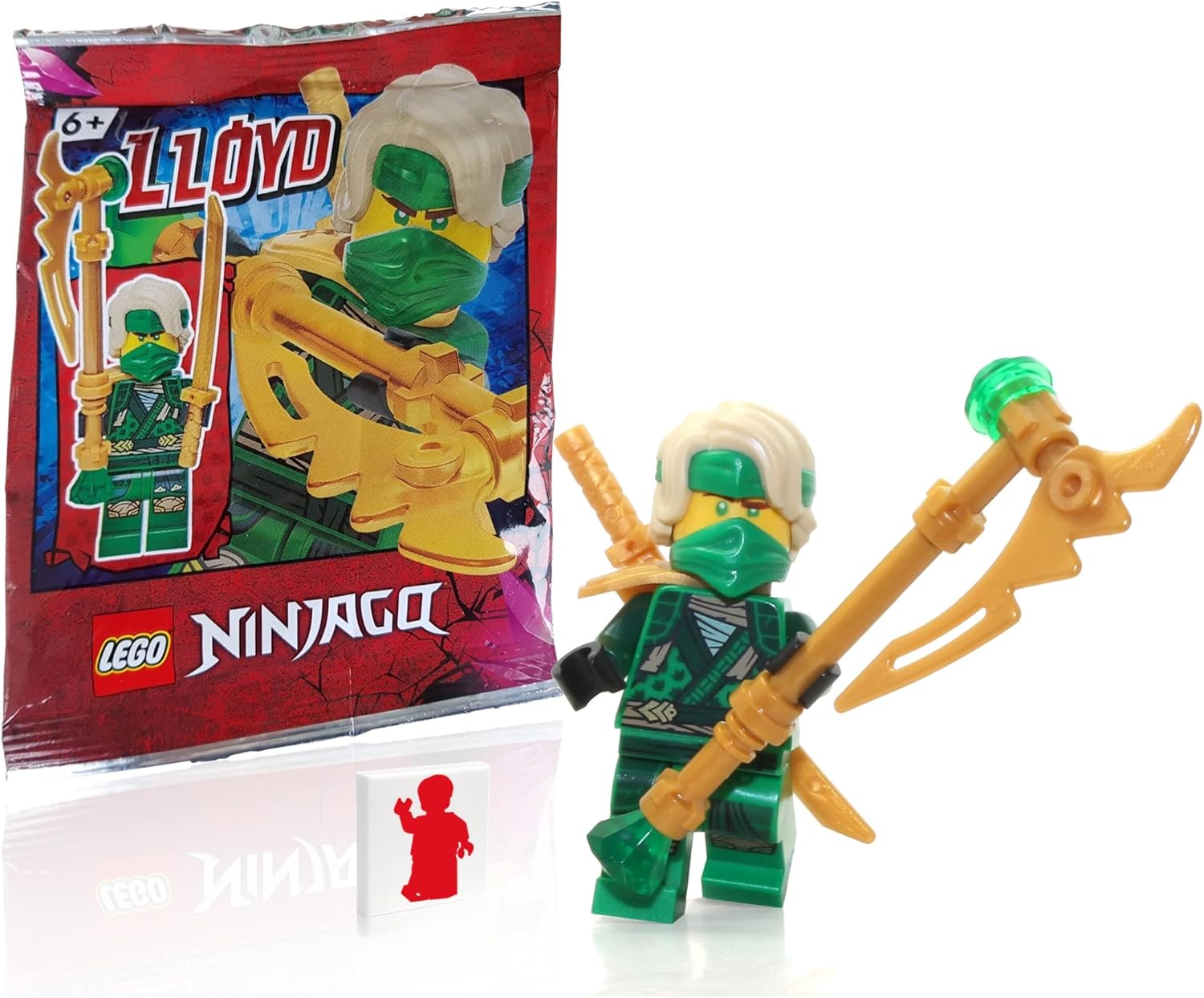 Lego Ninjago Crystalized Minifigure - Lloyd (Hair) with Dual Golden ...