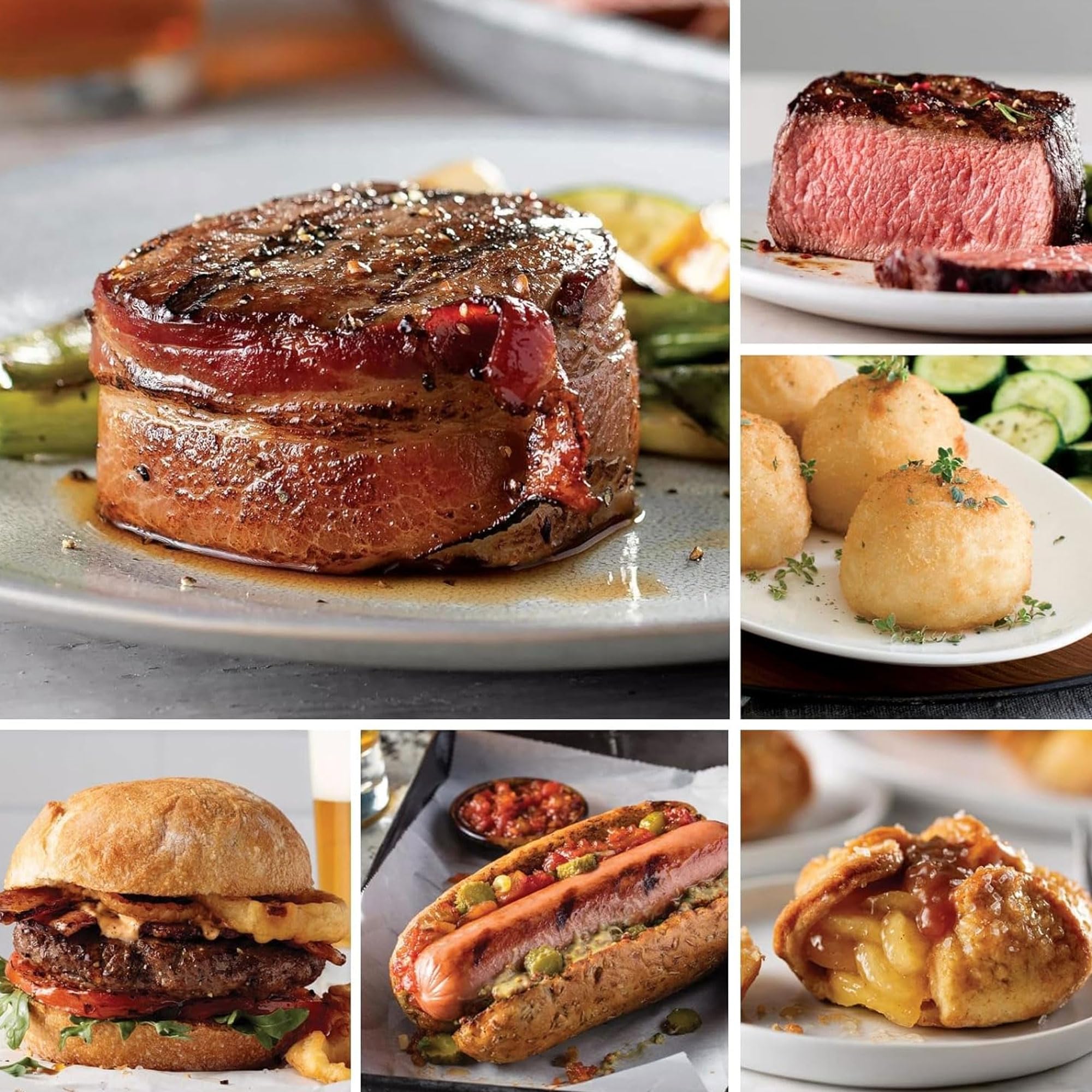 Omaha Steaks Deluxe Gift Package (2x Bacon-Wrapped Filet Mignons, 2x Butcher's Cut Top Sirloins, 4x Omaha Steaks Burgers, 4x Gourmet Jumbo Franks, 4x Potatoes au Gratin, 4x Caramel Apple Tartlets, 1 jar Omaha Steaks Seasoning)