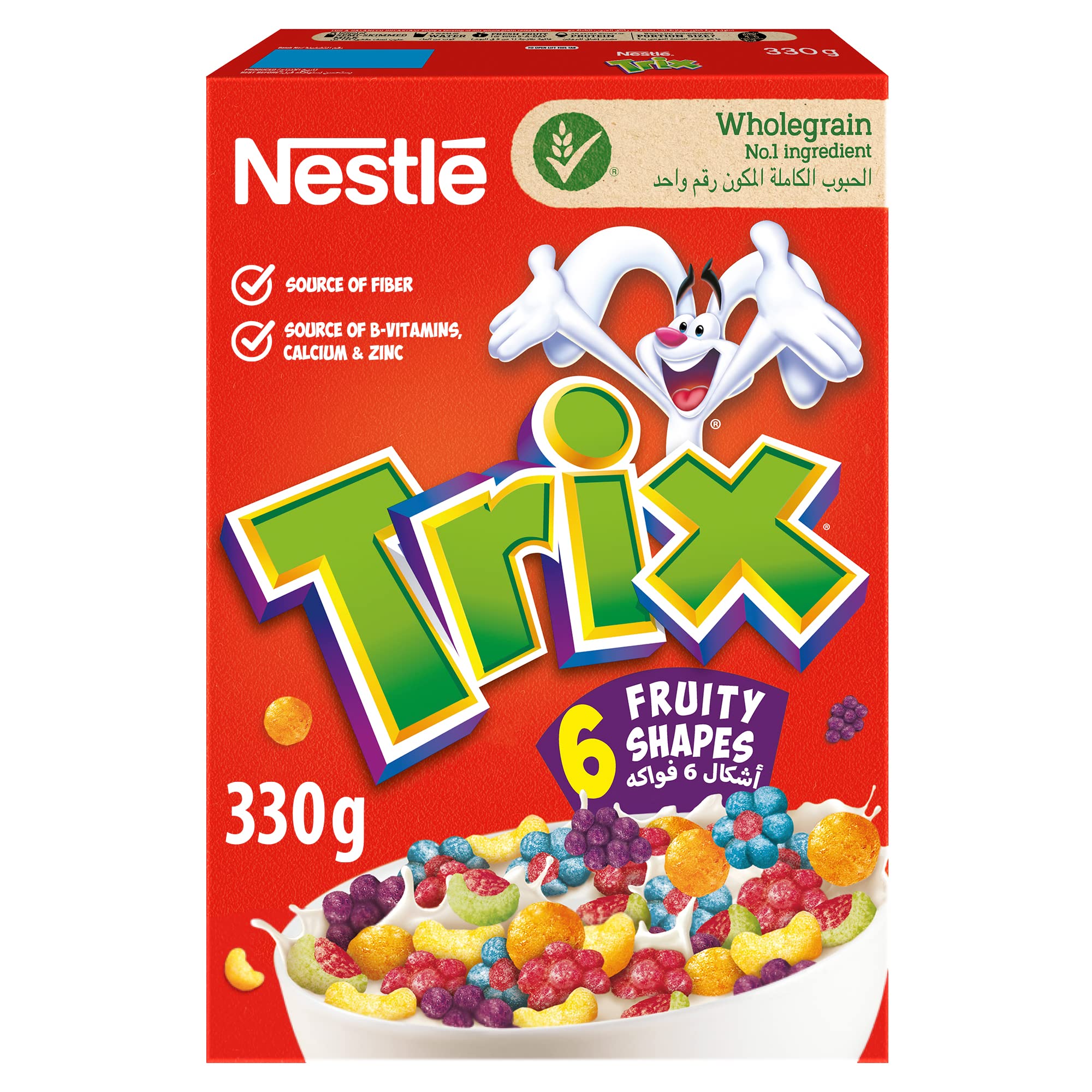 Nestlé Trix, 6 Fruity Shaped Breakfast Cereal Pack, 330g