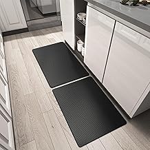 Jabykare [2 Pieces] Cushioned Kitchen Floor Mats Set, Non Slip & Waterproof Standing Kitchen Rugs and Anti Fatigue Mats fo...