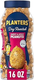 PLANTERS Sweet and Spicy Peanuts, Party Snacks, Plant-Based Protein, After School Snack, Quick Snacks for Adults, Sweet an...