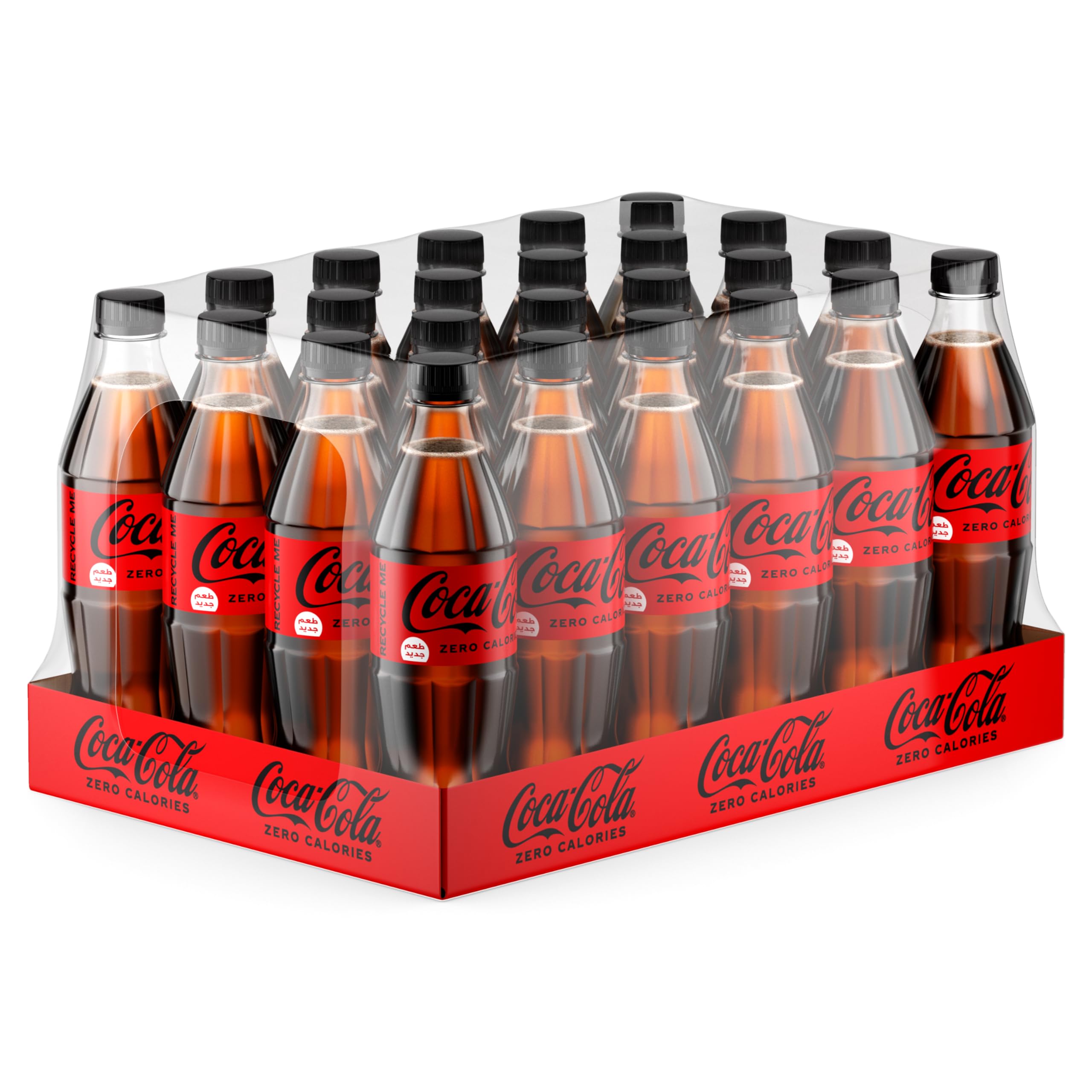 Coca-Cola Zero Calories Carbonated Soft Drink Bottle - 500 Ml (Pack Of 24)