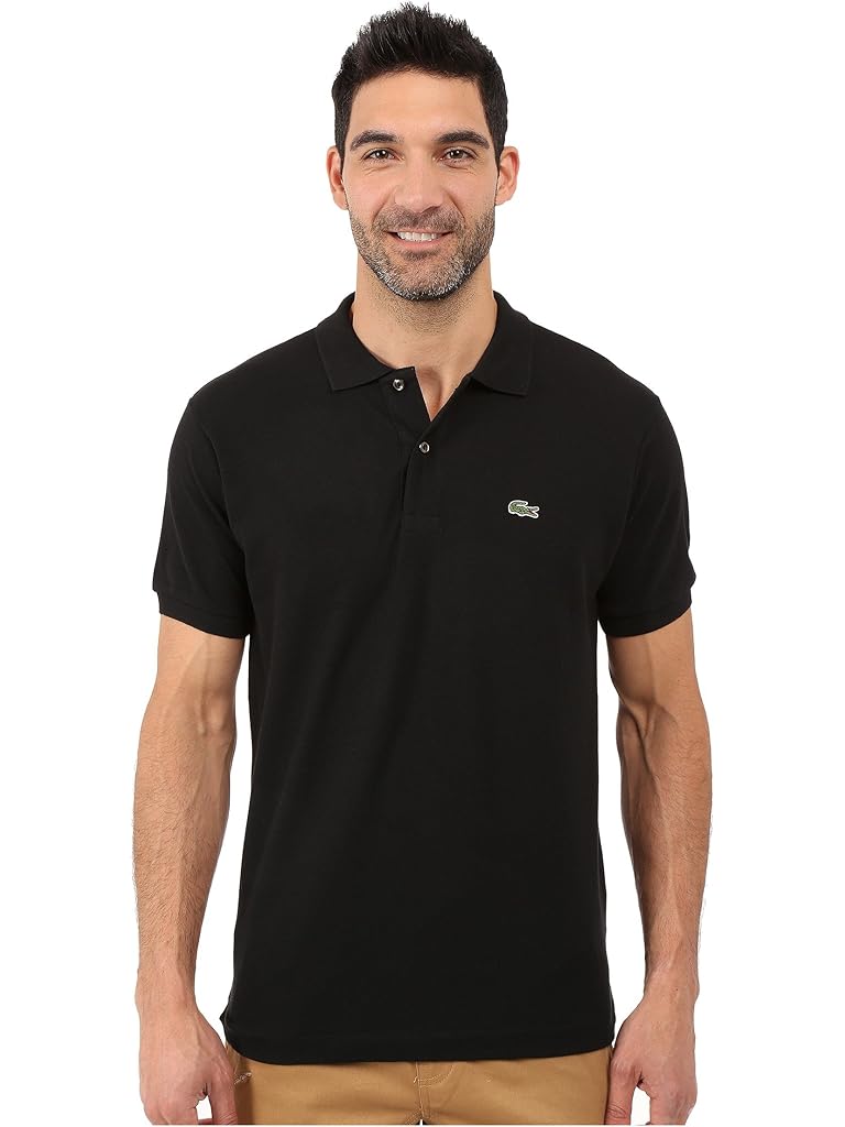 Black Lacoste L1212 Classic Pique Polo Shirt