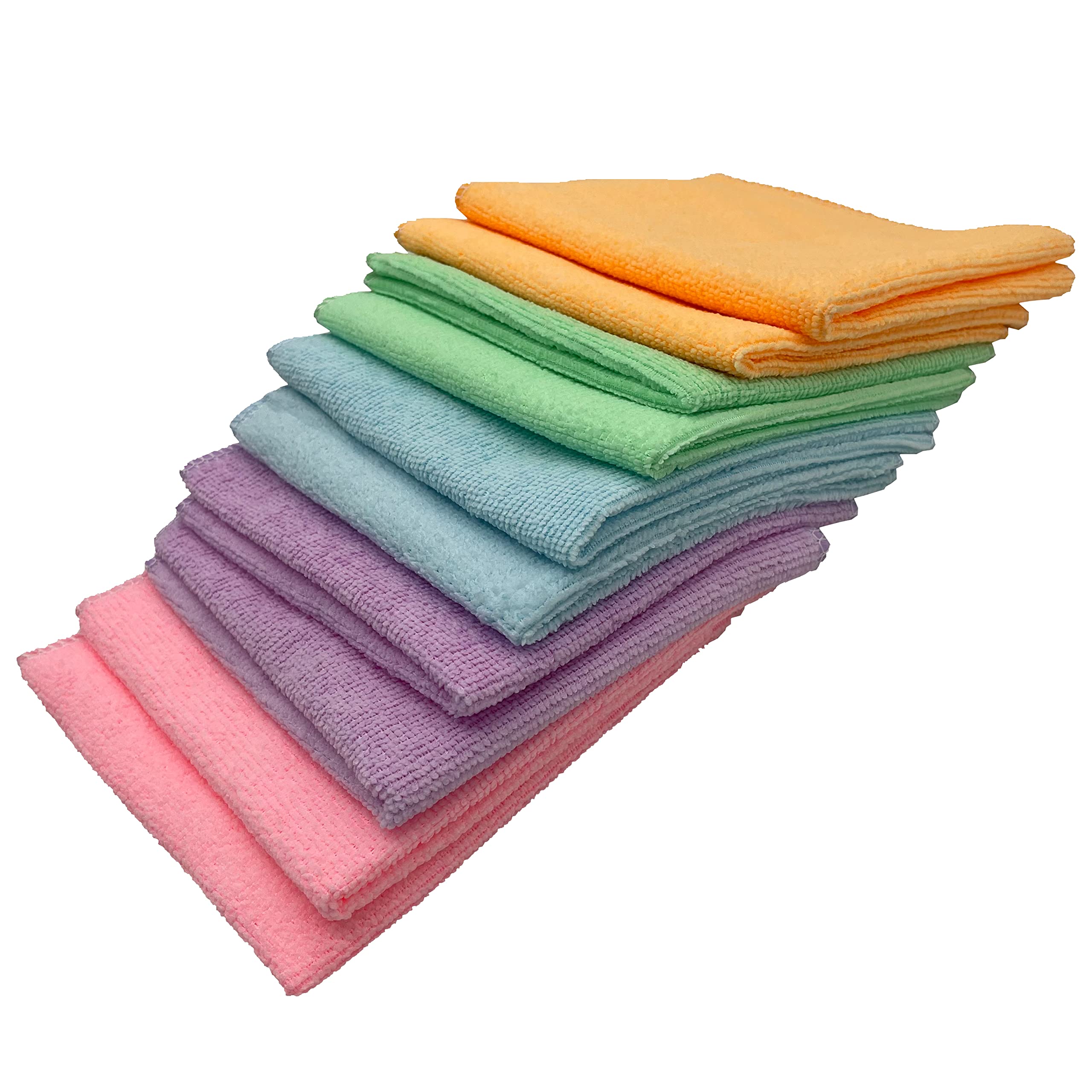 Microfiber Multi Purposes Towels Cloths Car,Kitchen,Bathroom Super Absorbent Kitchen Cleaning Cloths, Perfect Car Wash Cloth Towels. 1-Pack 5 Colors 10 Pieces 30X30 cm, Assorted Colors