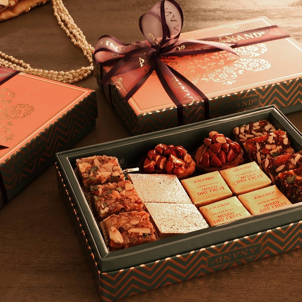 ANAND Royal Delicacies Assorted Sweets Gift Box, Pure Ghee Indian ...