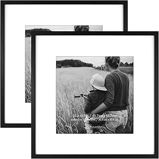 MCS East Village Frame, Black, 18 x 18 in matted to 12 x 12 in, 2 pk