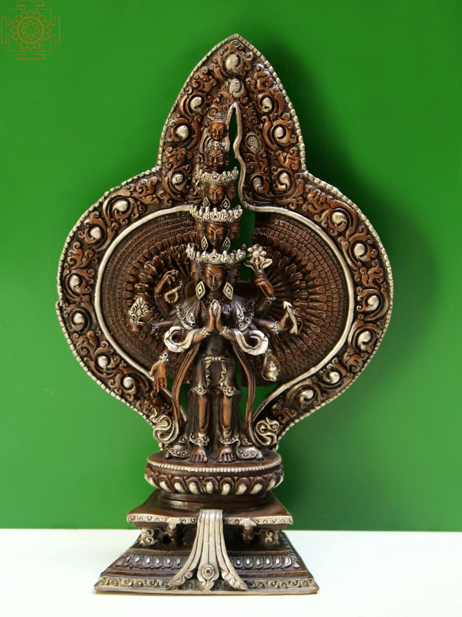 Exotic India 8" Avalokiteshvara from Nepal - Copper