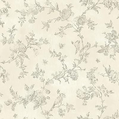 Brewster CCB02193 French Nightingale Cream Trail Wallpaper