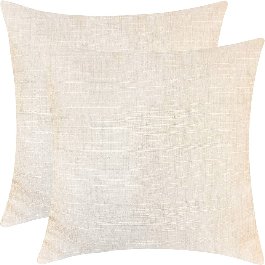 Amazon.com: The White Petals Cream Throw Pillows (Set of 2 Covers ...