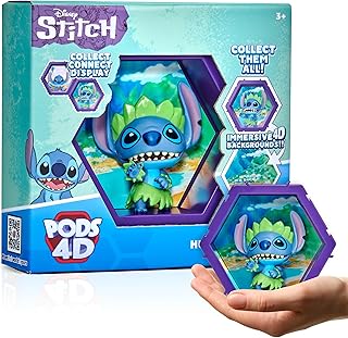 PODS 4D Disney Hula Stitch, Connectable Collectable Bobble-head character that Bursts from their World into Yours, Wall or...