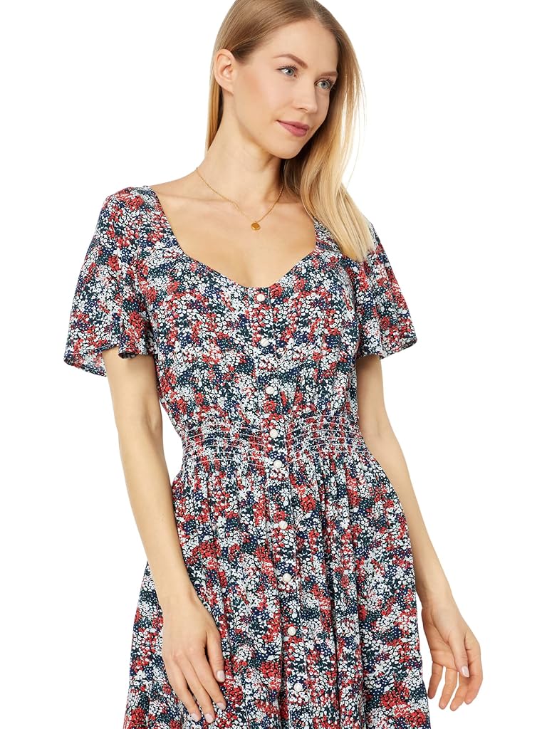 Wrangler Retro Flutter Floral Snap Front Dress