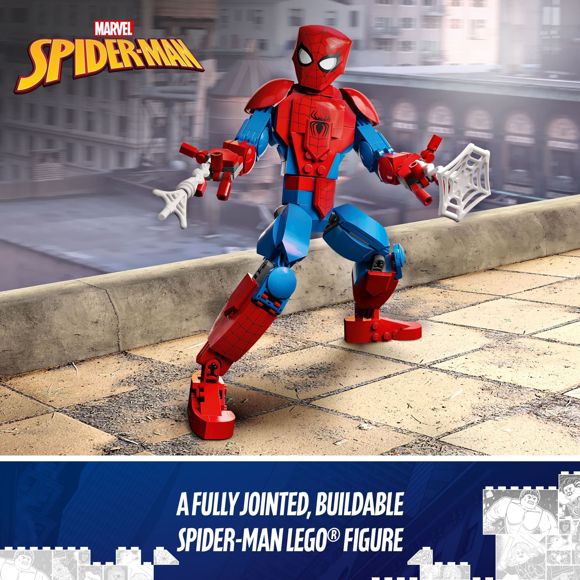 : LEGO Figura de Spider-Man de Marvel, juguete de acción  totalmente articulado, juego de película de superhéroes 76226 con elementos  web, modelo coleccionable, juguetes para niños y niñas : Juguetes y Juegos