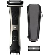 פיליפס Norelco בלעדי Bodygroom סדרה 7000 גוף עמיד למקלחת & Manscaping גוזם & מכונת גילוח עם...