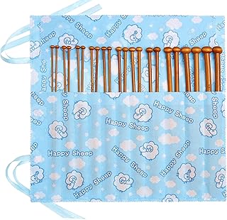 Bamboo Knitting Needles Set Knitting Needle Case Kits for Beginners Wooden Wood