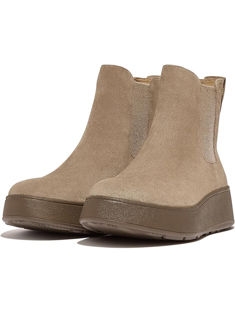 FitFlop F-Mode Suede Flatform Chelsea Boots 2-Tone Elastic