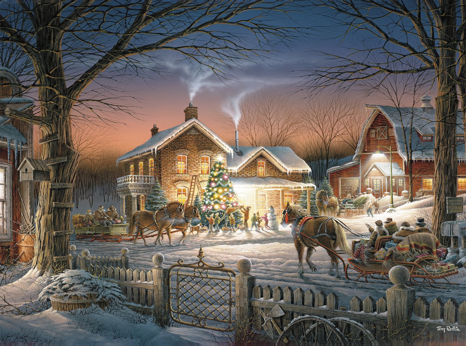 Buffalo Games - Terry Redlin - Trimming the Tree - 1000 Piece Jigsaw Puzzle