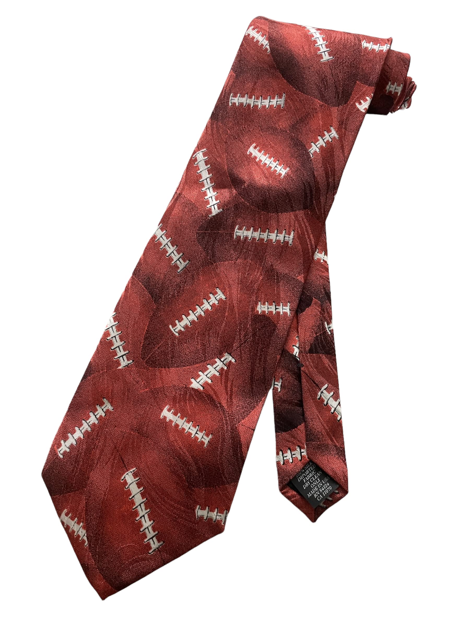 RM StyleMens Collage of Footballs Football American Sport Extra Long Big and Tall Necktie - Neck Tie, Black, One size