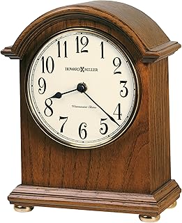 Howard Miller Myra Mantel Clock 635-121 – Oak Yorkshire Finish Home Decor, Quartz Single Chime Movement