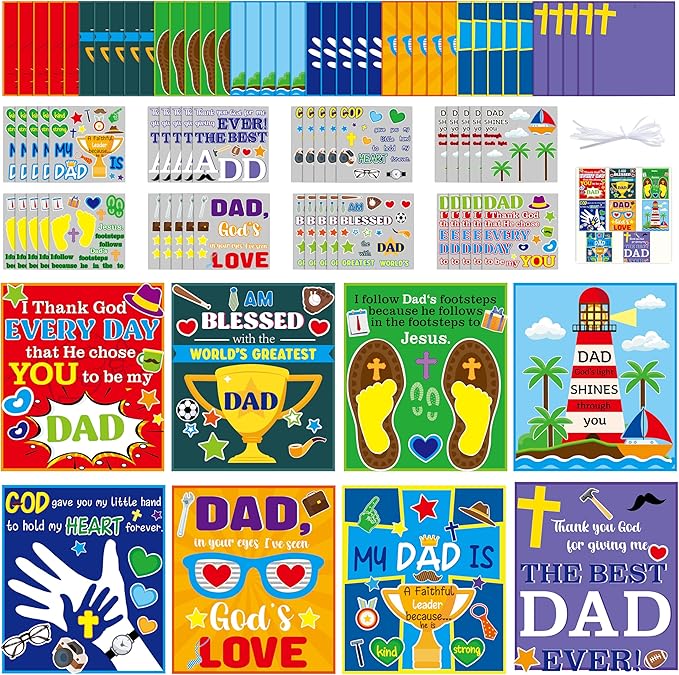 Amazon.com: 3sscha 40 Packs Religious Father's Day Craft Kit for Kids ...