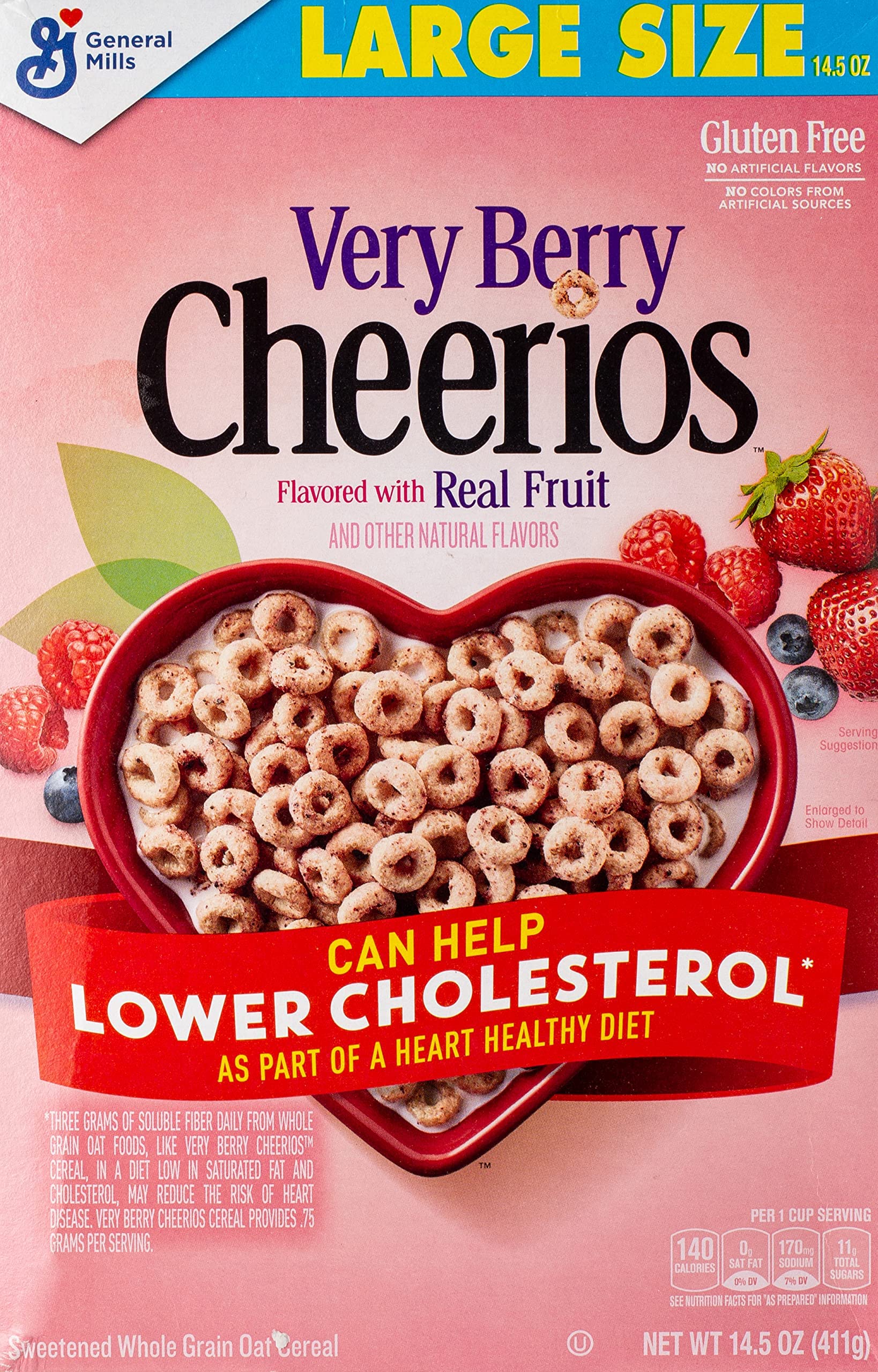 CheeriosGeneral Mills Very Berry Flavoured With Real Fruit, 14.5 Oz