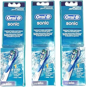 Oral-B Sonic Electric Toothbrush Head - 3 CT BRAUN Fits - Oral-B Sonic Complete and Oral-B Vitality