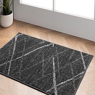 nuLOOM 3x5 Thigpen Contemporary Area Rug, Charcoal, Abstract Lines, Non-Slip Backing, Stain Resistant, For Bedroom, Dining...