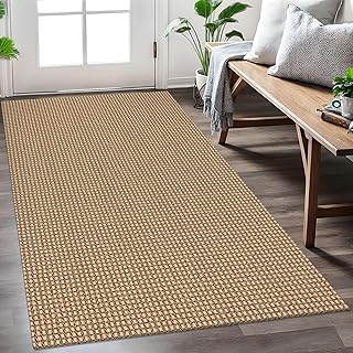 EARTHALL Woven Area Rug 3x5 Ft Washable Rugs for Entryway Braided Non Slip Rubber Backed Throw Rugs Door Mat Indoor Outdoo...