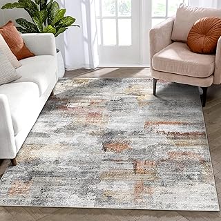 vivorug Washable Rug, Ultra Soft Area Rug 3x5, Non Slip Abstract Rug Foldable, Stain Resistant Rugs for Living Room Bedroo...