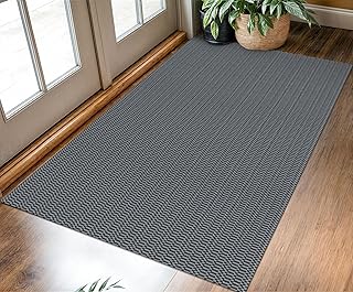 KOZYFLY Washable Entryway Rug 3x5 Ft Area Rugs Cotton Rubber Backed Throw Rugs Indoor Door Mat Kitchen Rugs Braided Floor ...