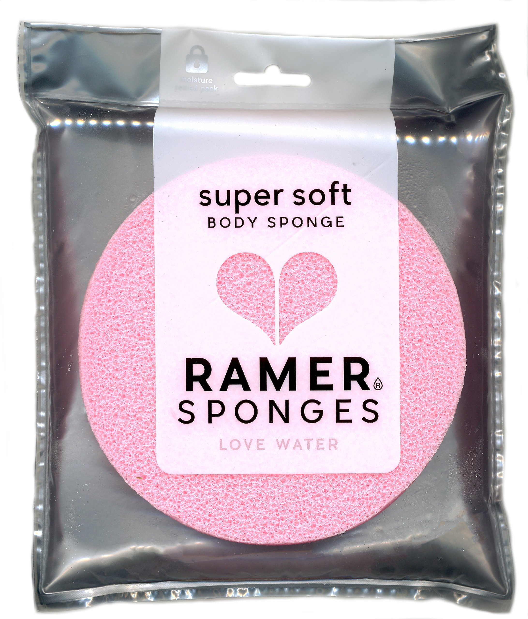 Ramer Bath Sponge - SUPER SOFT BODY LARGE (PINK)