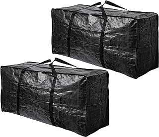 BAG-THAT! 2 Pack XXL Jumbo Extra Large Heavy Duty Stronger Handles Storage Bags Moving Totes Zippered Reusable Wrap Around...