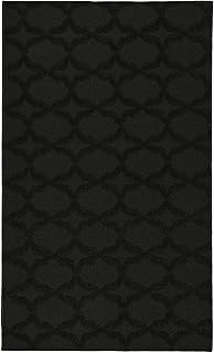 Garland Rug Sparta Non Slip Polypropylene 3 Ft. X 5 Ft. Black Area Rug- Ideal for Living Rooms & Hallways, Stylish & Durab...