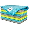 FIXSMITH Microfiber Cleaning Cloth - Pack of 8, Size: 12 x 16 in, Multi-Functional Cleaning Towels, Highly Absorbent Cleaning Rags, Lint-Free, Streak-Free Cleaning Cloths for Car Kitchen Home