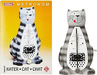 Wittner Metronom Taktell Tierform Serie 839 - Kunststoffgehäuse - Ohne Glocke - Kater - Mechanisch zum Aufziehen - Keine B...