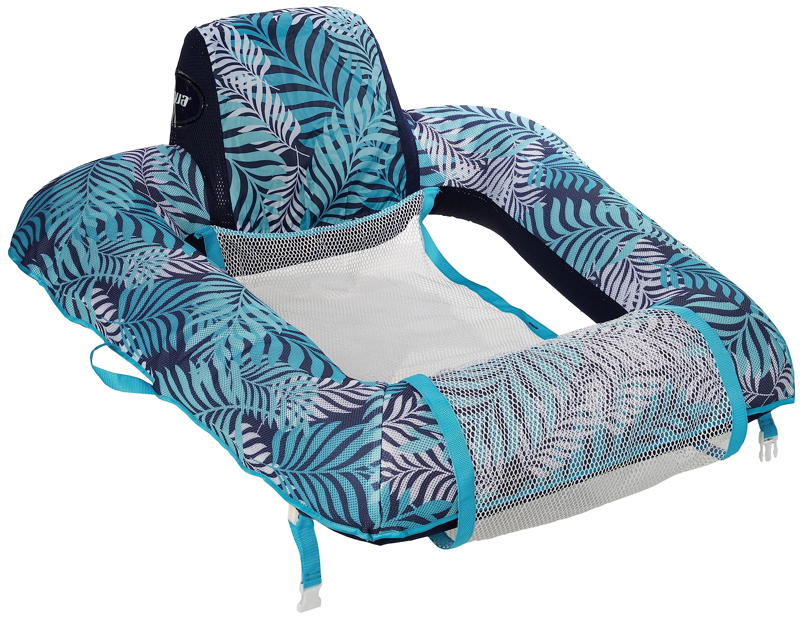 Aqua Zero Gravity Pool Chair Lounge, Inflatable Chair, Adult Float, Heavy Duty, Blue Fern