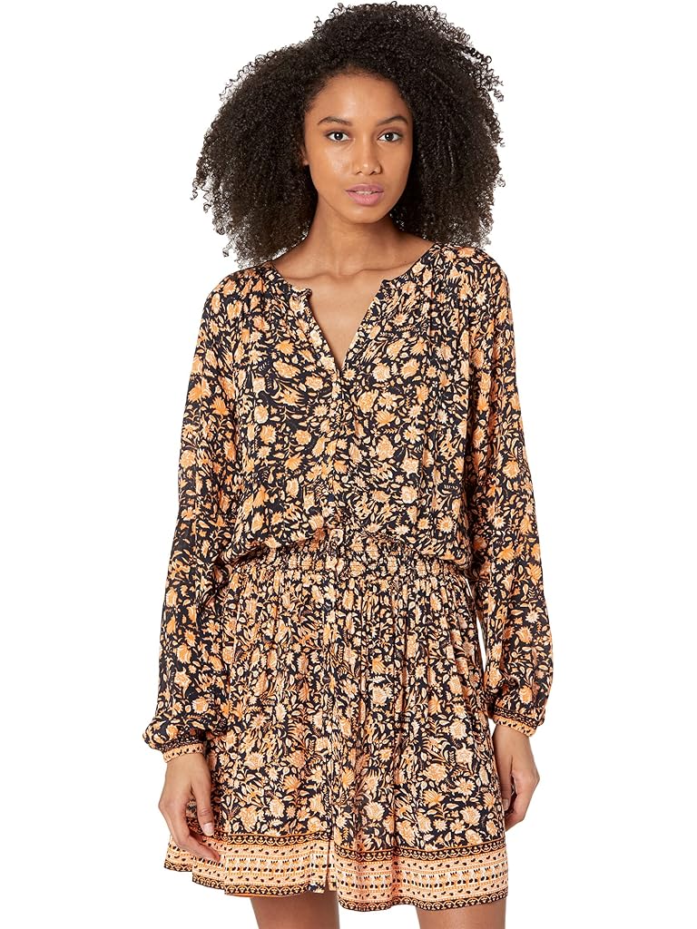 Faherty Button Smocked Dobby Dress