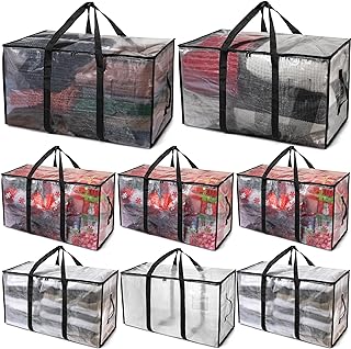 ClearSpace Heavy Duty Moving Bags or Storage Bags – Clear Storage Bins with Lids, Large Moving Boxes with Backpack Straps...