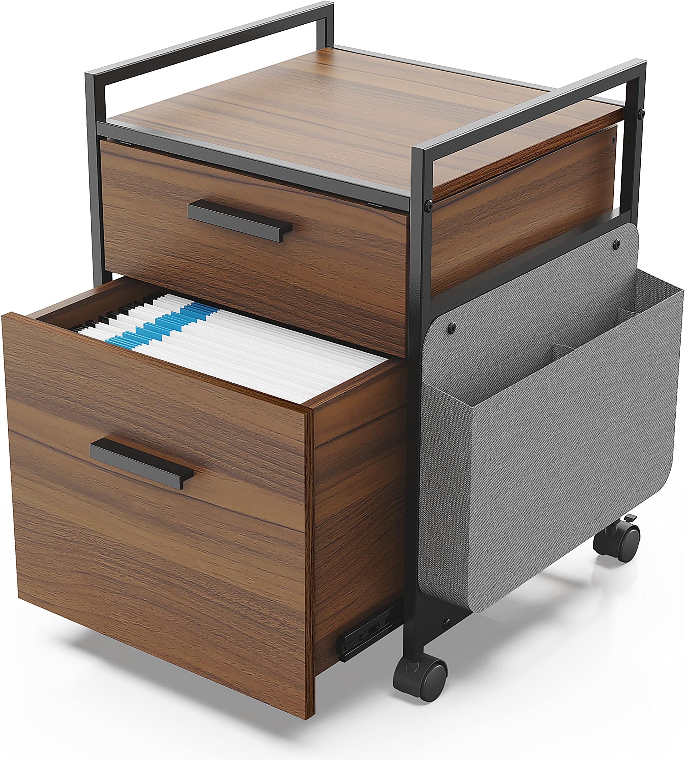 Amazon.com: VICLLAX 3 Drawer Mobile File Cabinet with Lock Under Desk ...