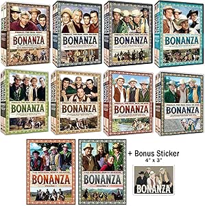 Bonanza: Classic TV Series Complete Seasons 1-9 DVD Collection + Bonus Sticker