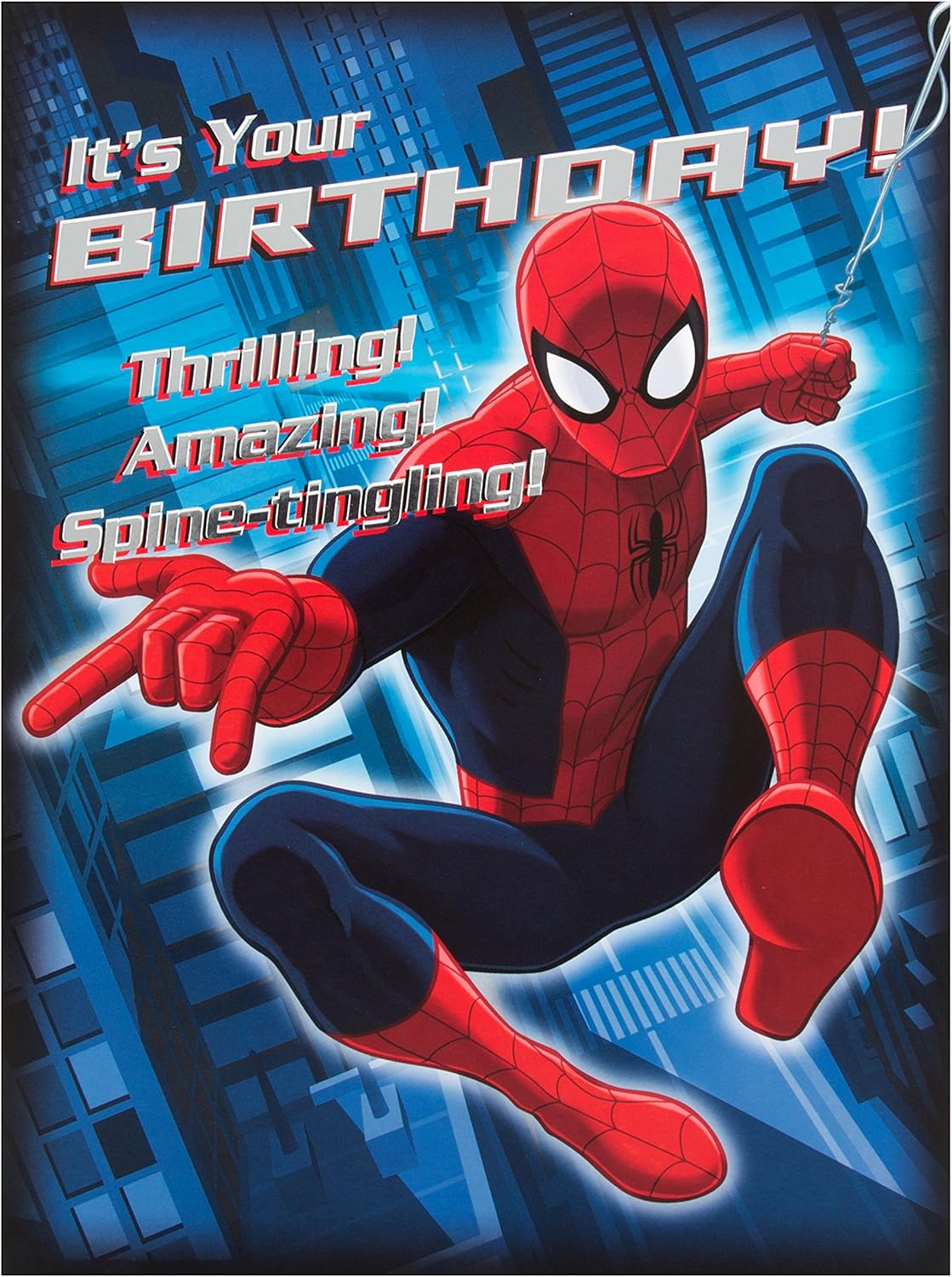 Hallmark Spiderman Birthday Card 'Zip Zoom Wow' - Extra Large : Amazon ...