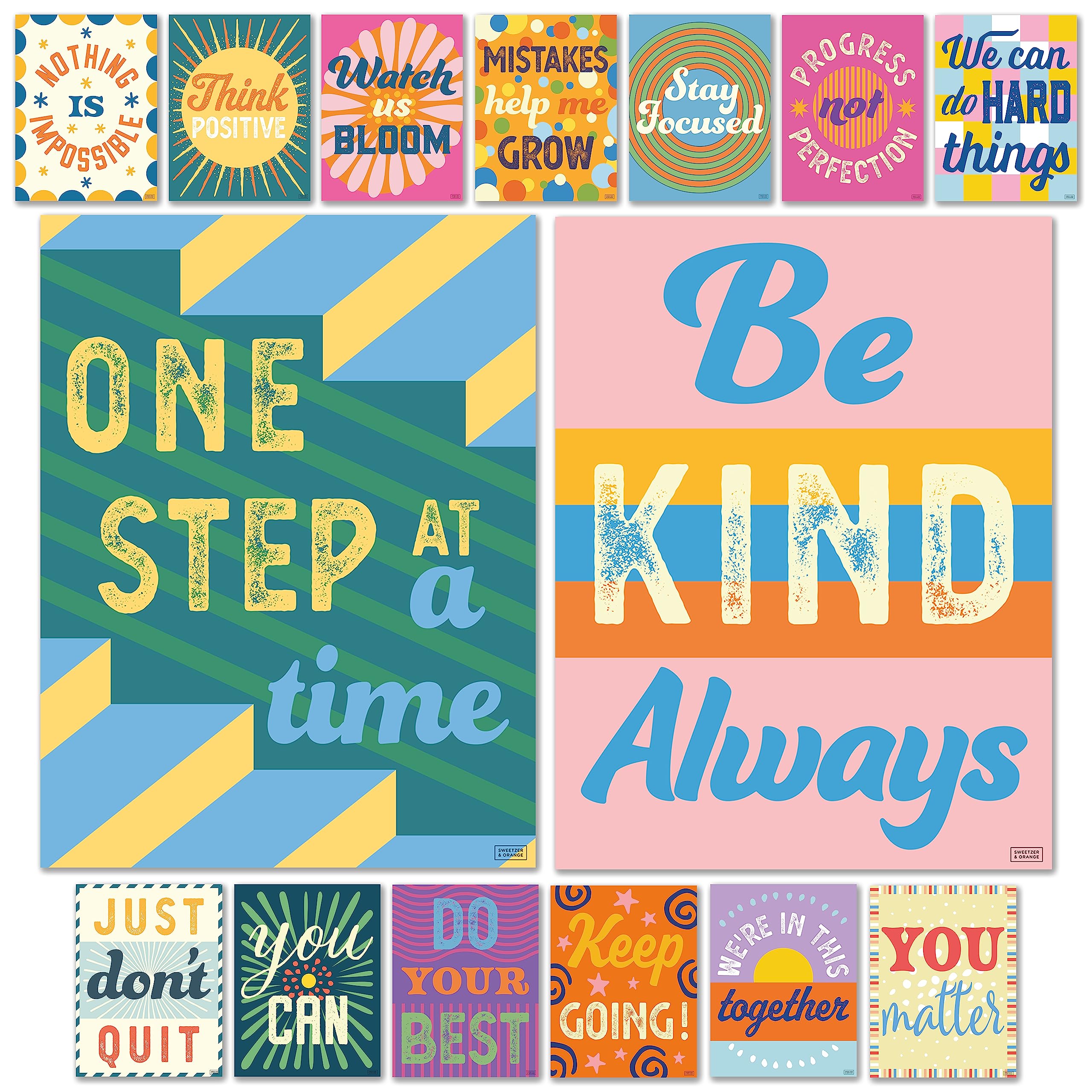 Photo 1 of S&O Set of 15 Motivational Posters for Classroom - Classroom Motivational Poster - Inspirational Classroom Posters High School - Inspirational Posters for Classroom - Motivational Posters for Office